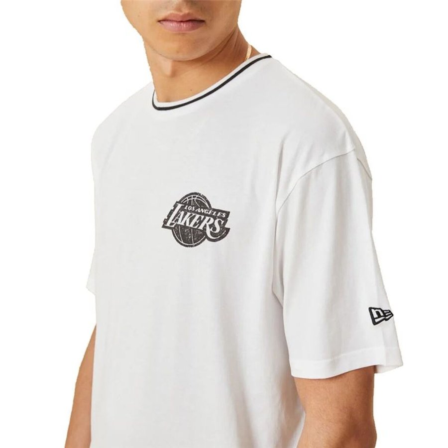 Kort�rmet T-shirt til M�nd New Era 12893172 Hvid (S) #4