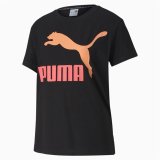 Kort�rmet T-shirt til Kvinder Puma Puma Classics Logo Tee Sort #1
