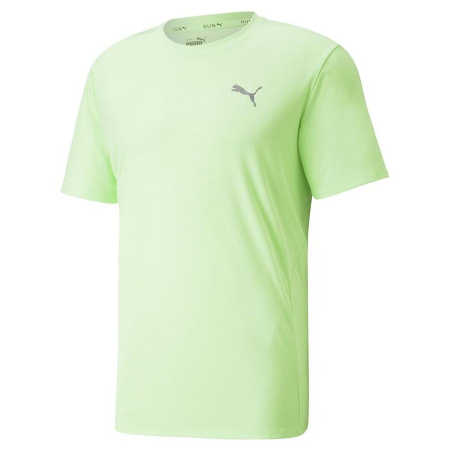 Kort�rmet T-shirt til M�nd Puma Limegr�n #1