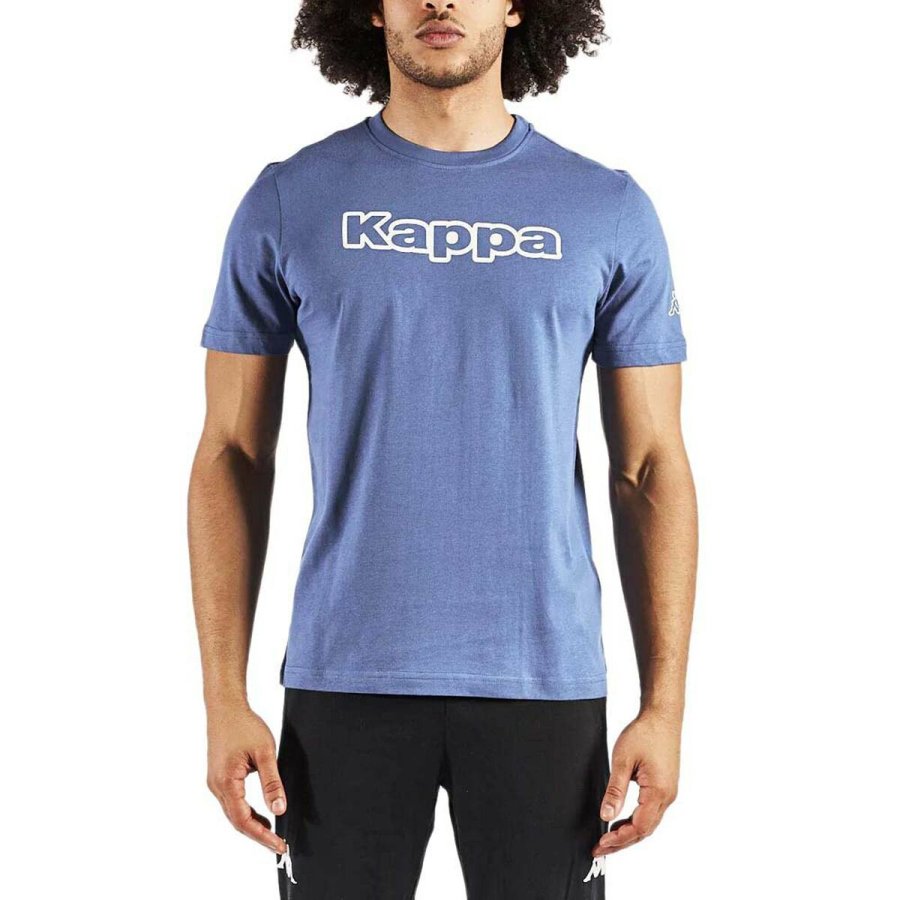 Kort�rmet T-shirt til M�nd Kappa Bl� M�nd #1