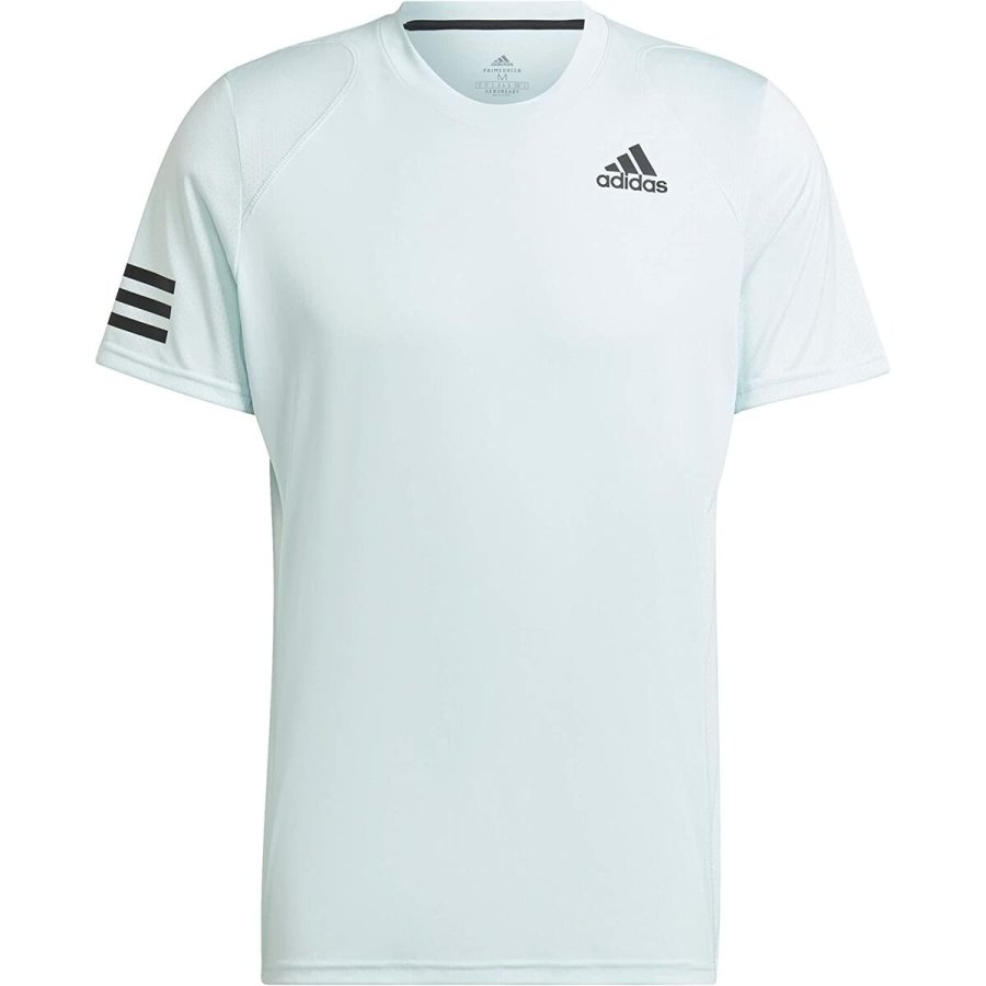 Kort�rmet T-shirt til M�nd Adidas Club Tennis 3 Stripes Hvid #1