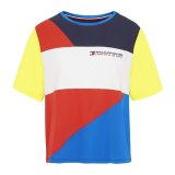 Kortrmet T-shirt til Kvinder Tommy Hilfiger Colour-Blocked Bl #1