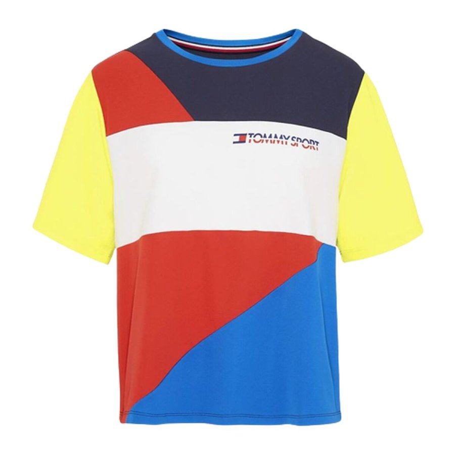Kortrmet T-shirt til Kvinder Tommy Hilfiger Colour-Blocked Bl #1