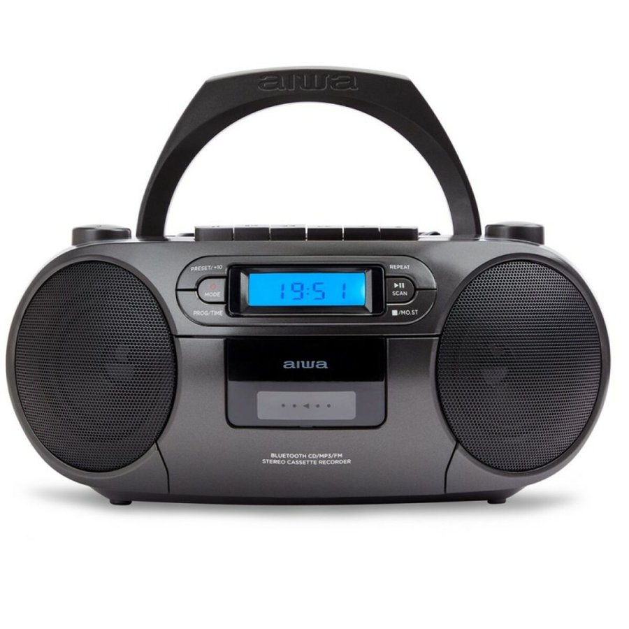 CD-radio Aiwa Sort LCD-sk�rm Bluetooth 5.0 #1