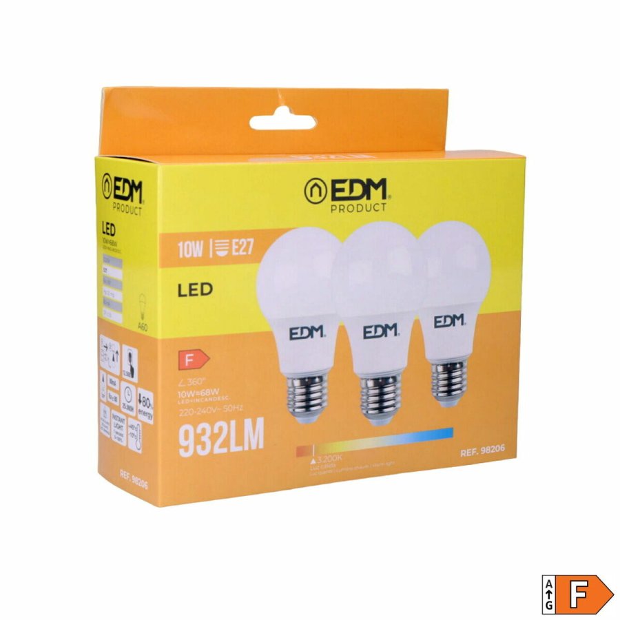 Pakke med 3 LED-lamper EDM 98206 F 60 W 10 W 68 W E27 810 Lm 932 Lm � 6 x 10,8 cm (3200 K) #2