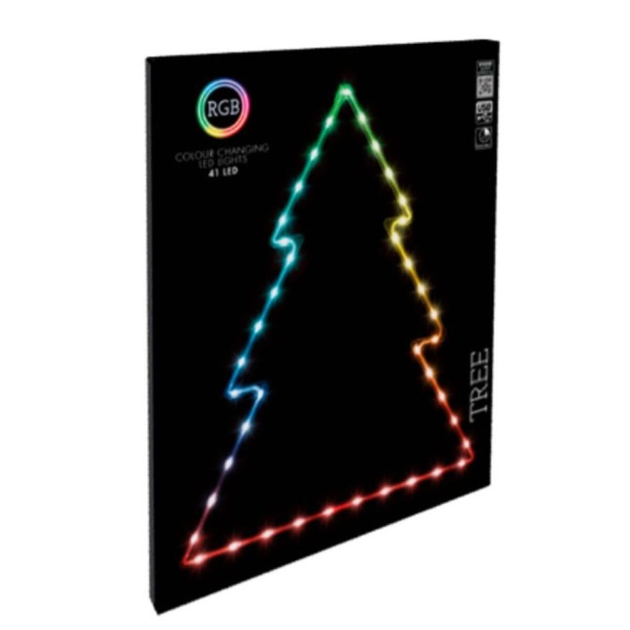 Lysdekoration BASIC & CO RGB Juletr� 48 x 60 cm #1