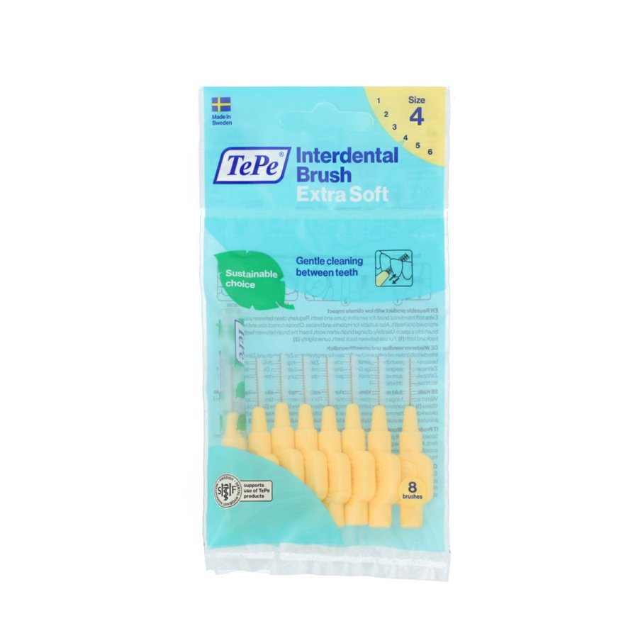 Mellemrumsbrster til tnder Tepe Gul 0,7 mm Supersoft (8 Dele) #1