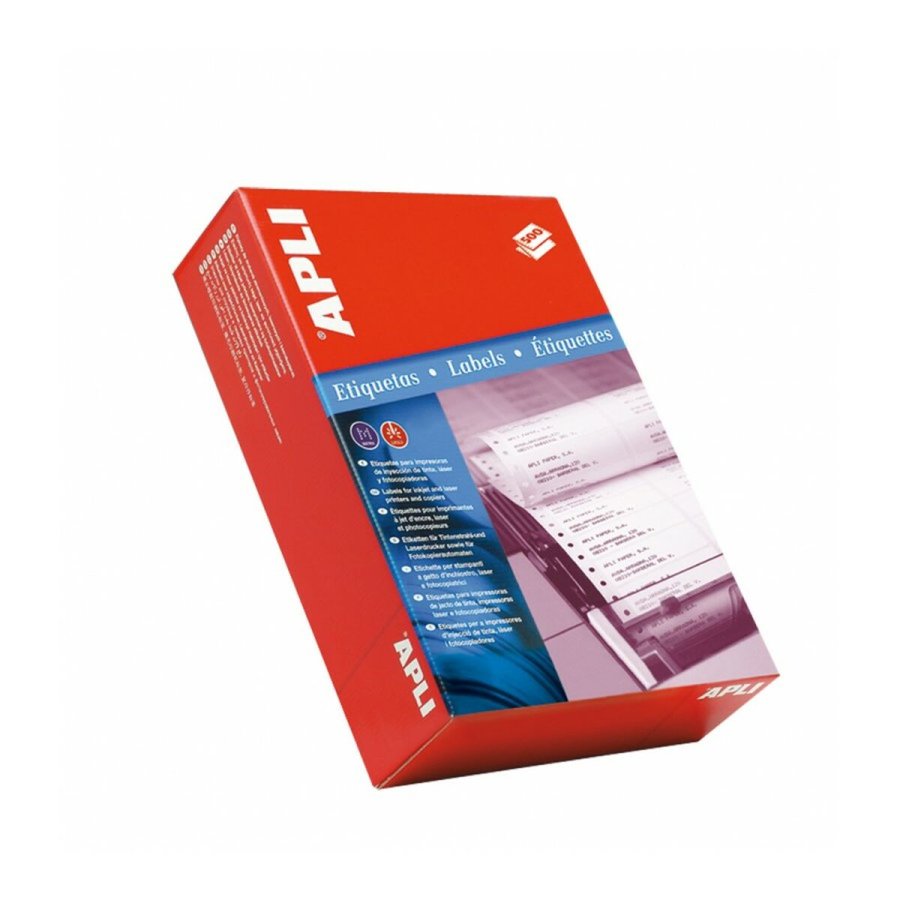 Printer labels Apli 500 Ark 43,2 x 65,6 mm Hvid #1
