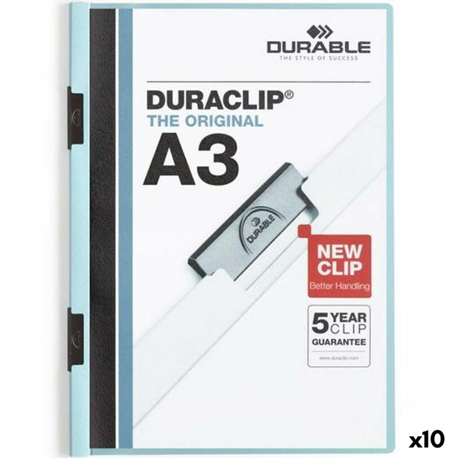 Dokumentmappe Durable Duraclip 60 Bl Gennemsigtig A3 (10 enheder) #1