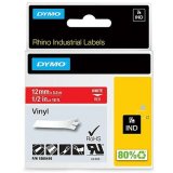 Lamineret tape til mrkningsmaskiner Rhino Dymo ID1-12 12 x 5,5 mm Rd Hvid Lim Auto bindemidler (5 enheder) #2