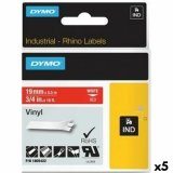 Lamineret tape til mrkningsmaskiner Rhino Dymo ID1-19 19 x 5,5 mm Rd Hvid Lim Auto bindemidler (5 enheder) #1