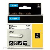 Lamineret tape til mrkningsmaskiner Rhino Dymo ID1-9 Hvid Sort 9 x 5,5 mm Lim (5 enheder) #2