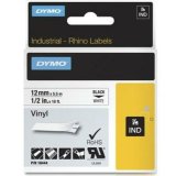 Lamineret tape til mrkningsmaskiner Rhino Dymo ID1-12 12 x 5,5 mm Sort Hvid Lim Auto bindemidler (5 enheder) #2