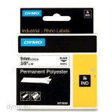 Lamineret tape til mrkningsmaskiner Rhino Dymo ID1-9 9 x 5,5 mm Sort Polyester Hvid (5 enheder) #2