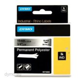 Lamineret tape til mrkningsmaskiner Rhino Dymo ID1-19 19 x 5,5 mm Sort Gr Auto bindemidler (5 enheder) #2