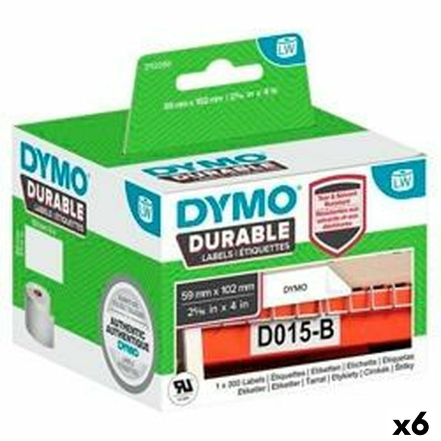 Printer labels Dymo Durable Hvid 102 x 59 mm Sort (6 enheder) #1