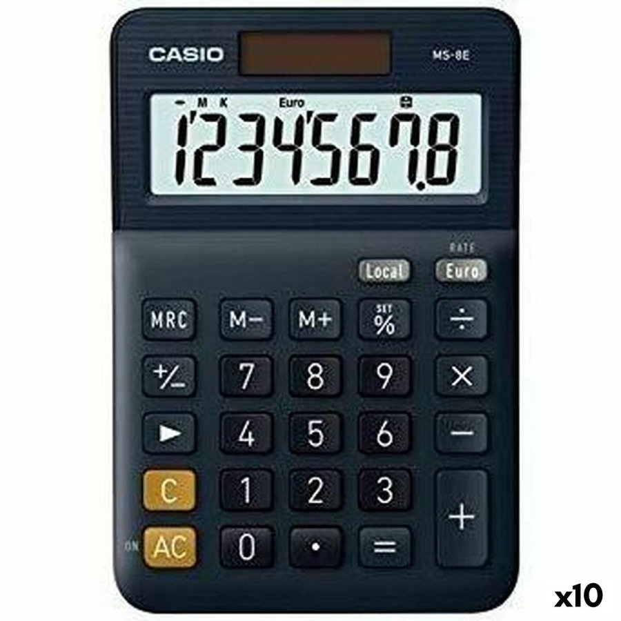 Lommeregner Casio MS-8E Sort (10 enheder) #1