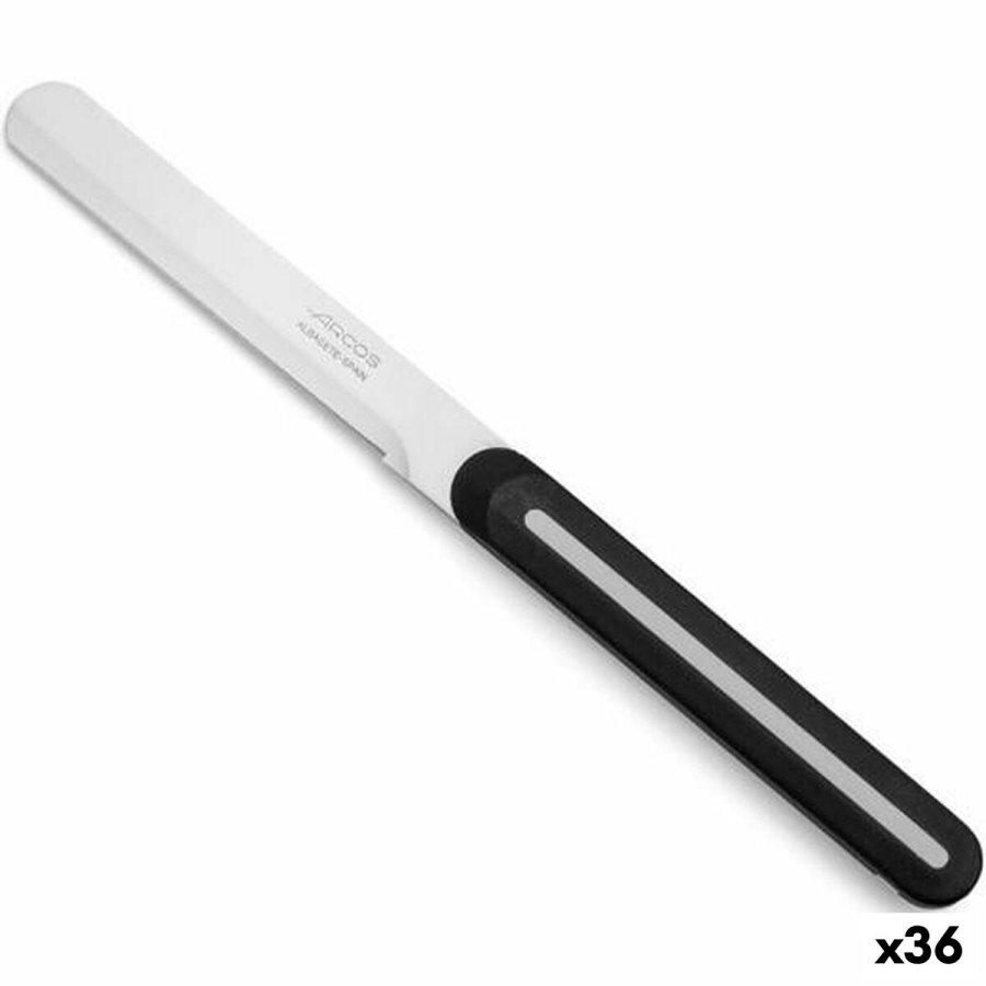 Smrkniv Arcos Sort Hvid 10 cm Rustfrit stl (36 Enheder) #2