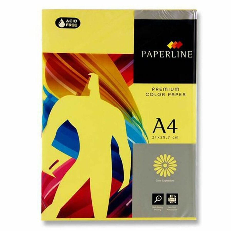 Printerpapir Fabrisa Paperline Premium A4 80 g/m 500 Ark Gul (5 enheder) #2