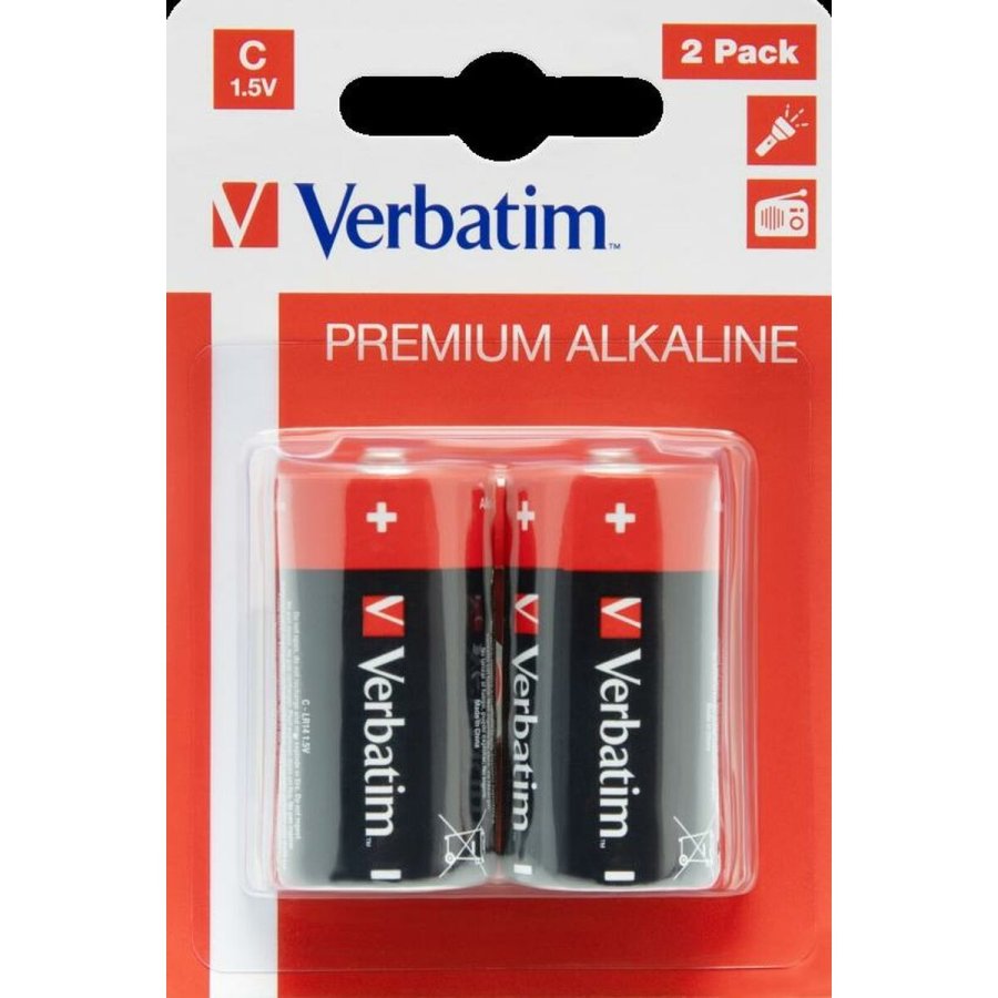Alkalinebatterier Verbatim LR14 1,5 V (10 enheder) #3