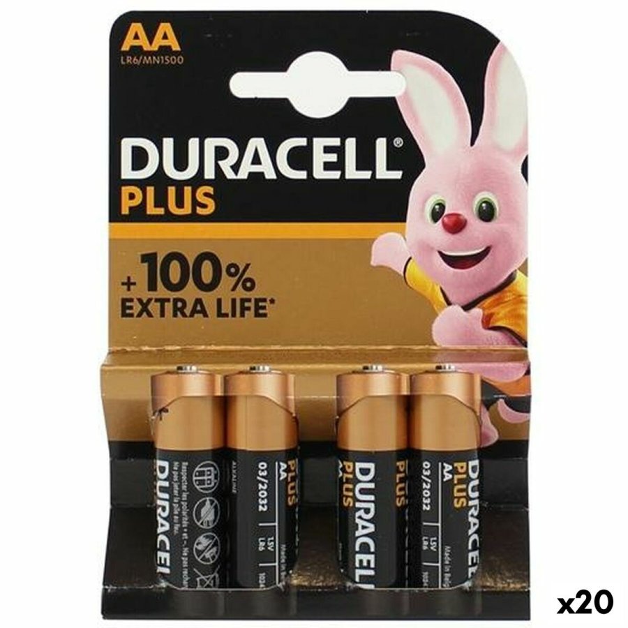 Alkalinebatterier DURACELL Plus Extra LR06 1,5 V (20 enheder) #1