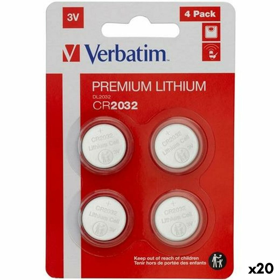 Batterier Verbatim CR2032  4 Dele 20 enheder 3V #1