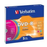 DVD-R Verbatim Colour 4,7 GB 16x 5 Dele (20 enheder) #2