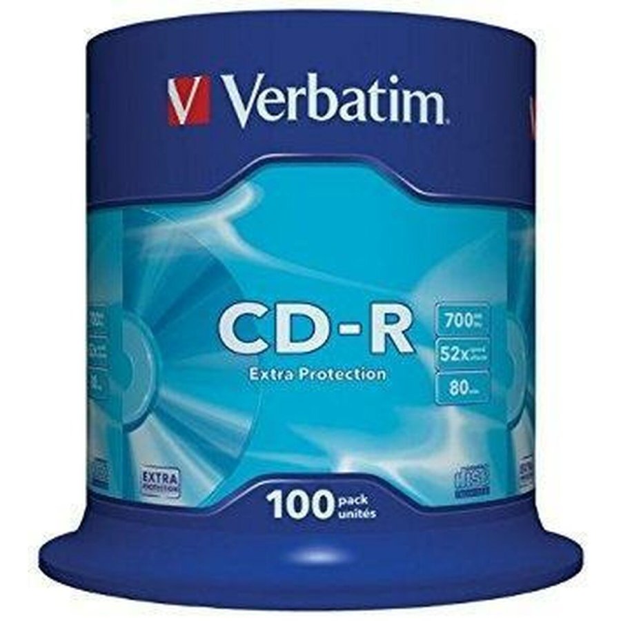 CD-R Verbatim Extra Protection 700 MB 52x 100 Dele (4 enheder) #2