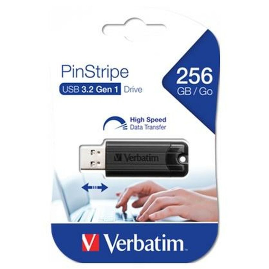 USB-stik Verbatim PINSTRIPE Sort 256 GB (10 enheder) #2