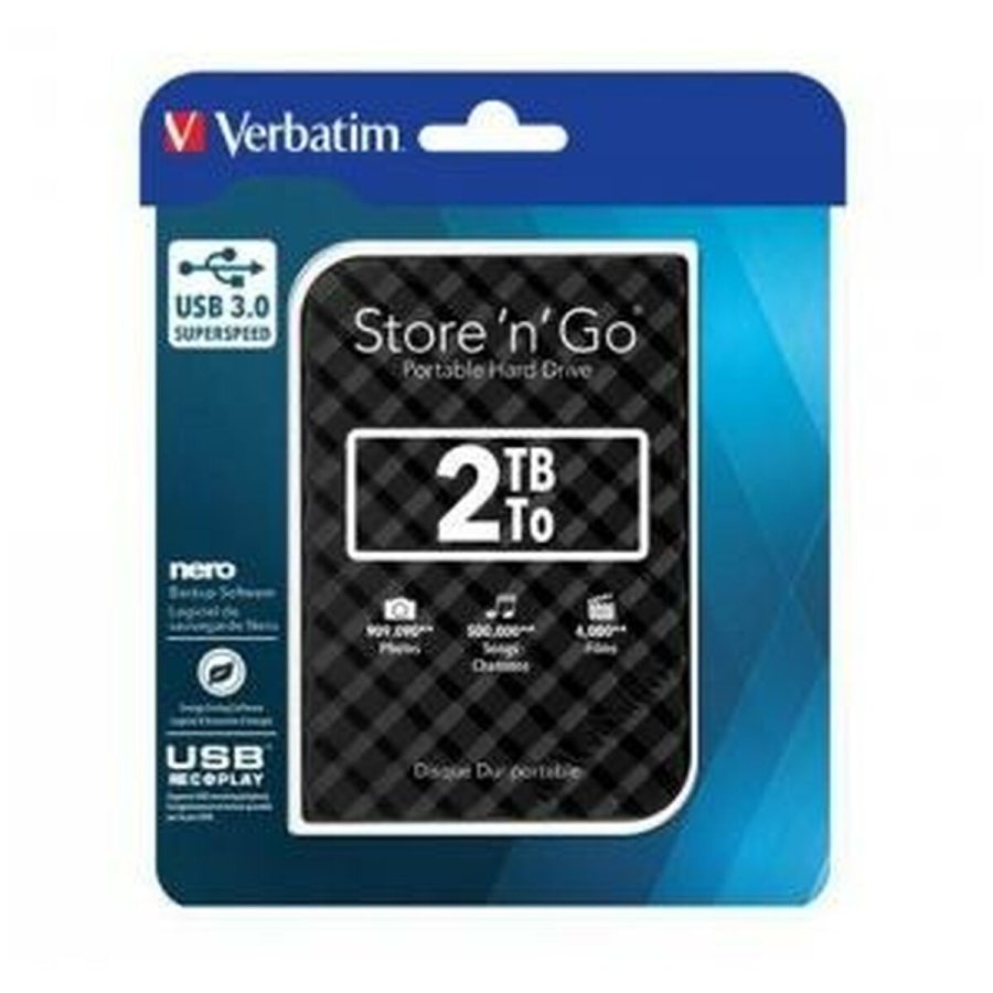 Ekstern harddisk Verbatim STORE 'N' GO GEN 2 Sort HDD 2 TB (4 enheder) #2