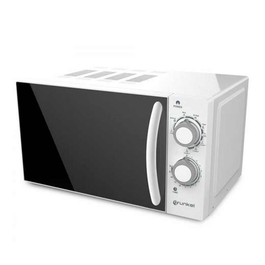 Mikroblgeovnen med Grill Grunkel Hvid 700 W 20 L #1