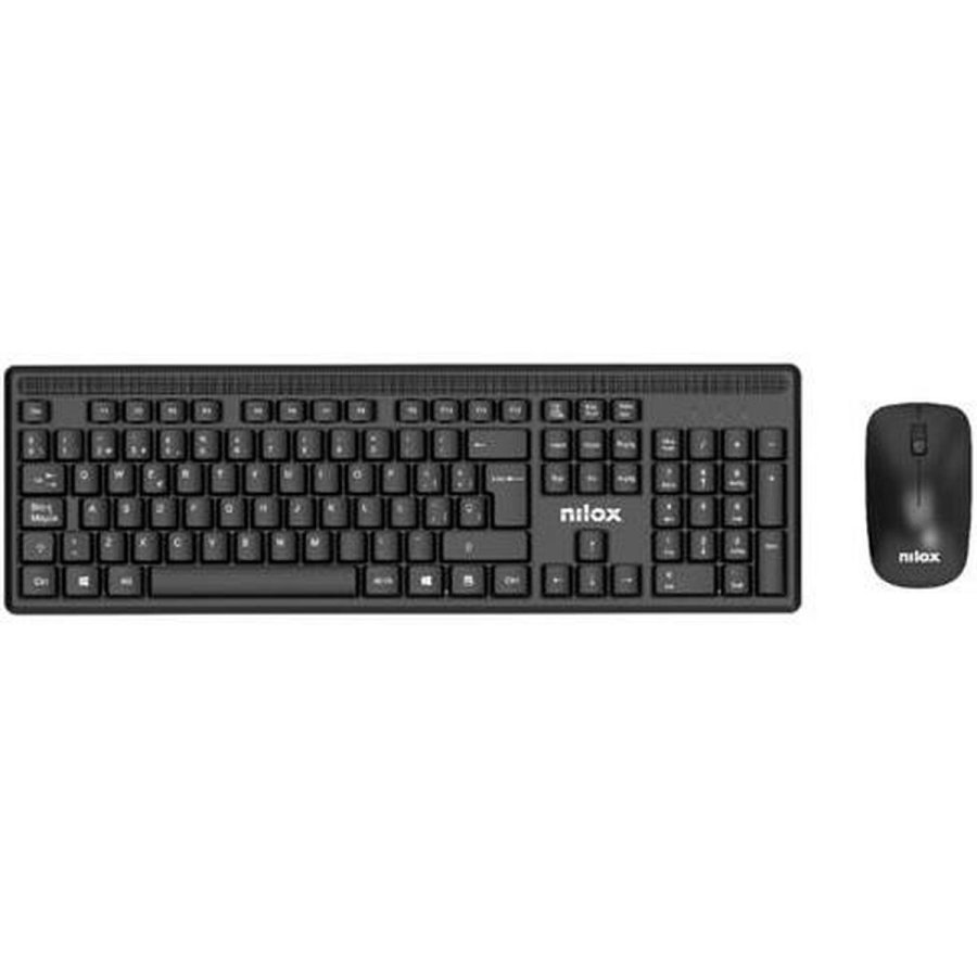 Tastatur og mus Nilox Sort Spansk qwerty (20 enheder) #2