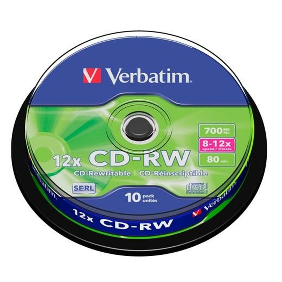 CD-RW Verbatim 700 MB 12x 10 Dele (20 enheder) #2