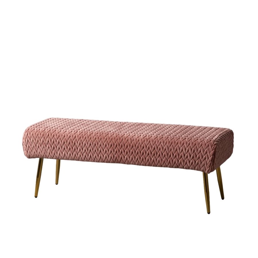Stol 111 x 44 x 41,5 cm Syntetisk stof Pink Metal #1