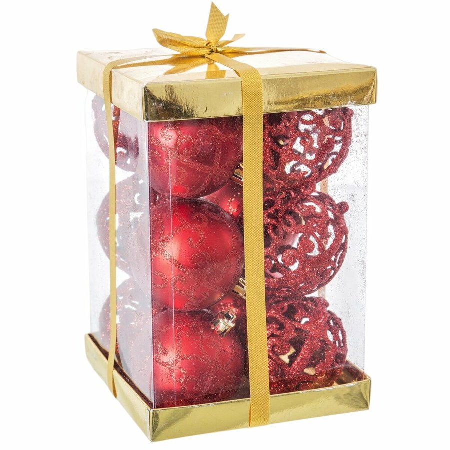 Julekugler Rd Plastik 6 x 6 x 6 cm (12 enheder) #1