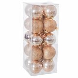 Julekugler Kobber Plastik 6 x 6 x 6 cm (20 enheder) #1