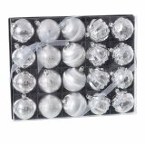 Julekugler Slvfarvet Plastik 6 x 6 x 6 cm (20 enheder) #1