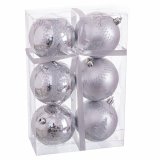 Julekugler Slv Plastik Hjort 8 x 8 x 8 cm (6 enheder) #1