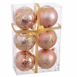 Julekugler Pink Plastik Hjort 8 x 8 x 8 cm (6 enheder) #1