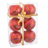 Julekugler Rd Plastik Spiral 8 x 8 x 8 cm (6 enheder) #1