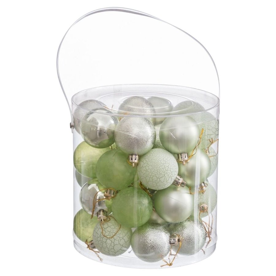Julekugler Grn Plastik  5 cm (40 enheder) #5