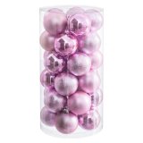Julekugler Pink Plastik  6 cm (30 enheder) #5