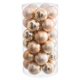 Julekugler Gylden Plastik  6 cm (30 enheder) #5