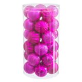 Julekugler Fuchsia Plastik  6 cm (30 enheder) #5