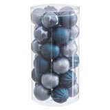 Julekugler Bl Plastik  6 cm (30 enheder) #5