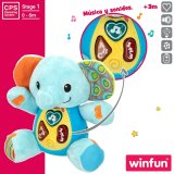 Bamse med Lyd Winfun Elefant 17 x 17,5 x 10 cm (6 enheder) #4