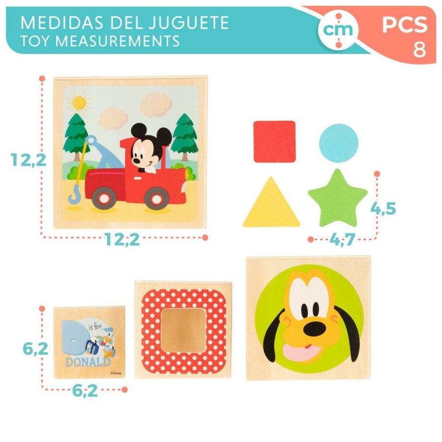 Stabelklodser Disney 8 Dele 4 enheder 12,2 x 12,2 x 12,2 cm #6