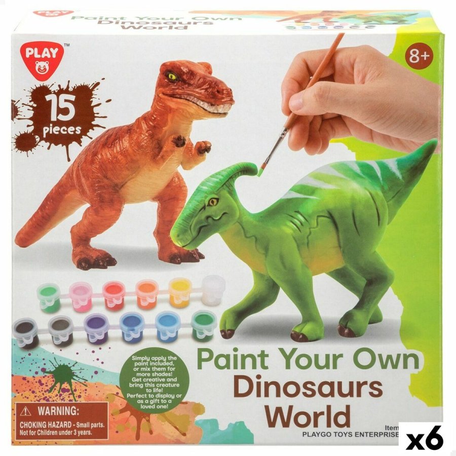 St 2 Dinosaurer PlayGo 15 Dele 6 enheder 14,5 x 9,5 x 5 cm Dinosaurer Til maling #1