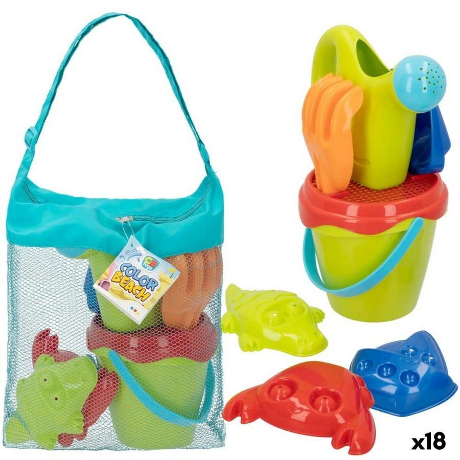 St med legetj til stranden Colorbaby polypropylen (18 enheder) #1