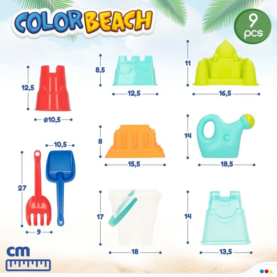 St med legetj til stranden Colorbaby polypropylen (12 enheder) #13